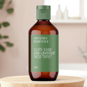 Minimalistisch schoonheidslabel - groen en wit etiket