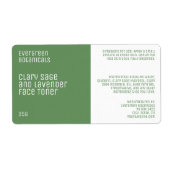 Minimalistisch schoonheidslabel - groen en wit etiket (Voorkant)