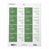 Minimalistisch schoonheidslabel - groen en wit etiket (Full Sheet)