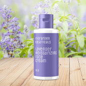 Minimalistisch schoonheidslabel - paarse en witte etiket