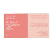 minimalistisch schoonheidslabel - stoffige roos kl etiket (Voorkant)