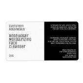 Minimalistisch schoonheidslabel - wit en zwart etiket (Voorkant)