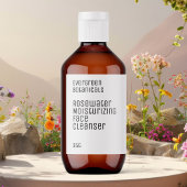 Minimalistisch schoonheidslabel - wit en zwart etiket