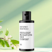 Minimalistisch schoonheidslabel - wit en zwart etiket