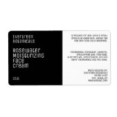 Minimalistisch schoonheidslabel - zwart-wit etiket (Voorkant)