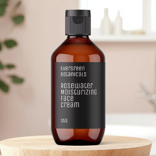 Minimalistisch schoonheidslabel - zwart-wit etiket