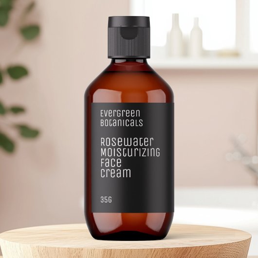 Minimalistisch schoonheidslabel - zwart-wit etiket