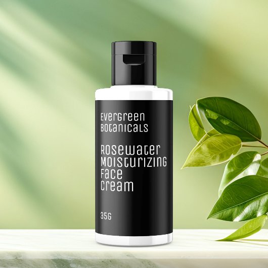 Minimalistisch schoonheidslabel - zwart-wit etiket