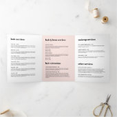 Minimalistisch schoonheidslogo make-up wimpers bro drieluik kaart (Binnen)