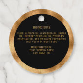 Minimalistisch schoonheidsproduct label zwart en g (Achterkant)