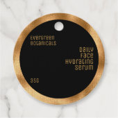 Minimalistisch schoonheidsproduct label zwart en g (Voorkant)