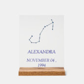 Minimalistisch Schorpioen Sterrenbeeld Acryl Bord (Voorkant)