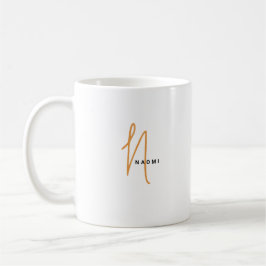 Minimalistisch Schrift | Aangepast Monogram en Naa Koffiemok