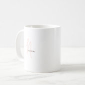 Minimalistisch Schrift | Aangepast Monogram en Naa Koffiemok (Voorkant links)