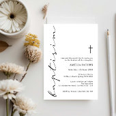 Minimalistisch schrift Baptisme Typografie Kaart