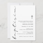 Minimalistisch schrift Baptisme Typografie Kaart (Voorkant)