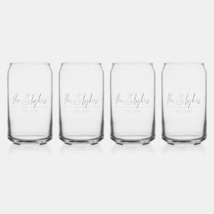 Minimalistisch schrift blikvorm glas