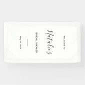 Minimalistisch Schrift Bruiloft Bridal Shower Welk Spandoek (Horizontaal)