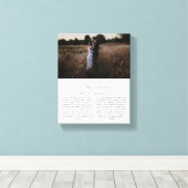 Minimalistisch Schrift Foto Huwelijksgeloften Canvas Afdruk (Insitu (Houten vloer))