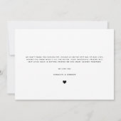 Minimalistisch Schrift | Moderne Chic Script Calli Bedankkaart (Achterkant)