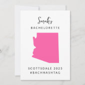 Minimalistisch Scottsdale Bach-feest Itinerarium Kaart (Voorkant)