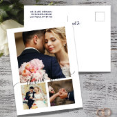 Minimalistisch script 3 Fotobruiloft Hartelijk dan Briefkaart
