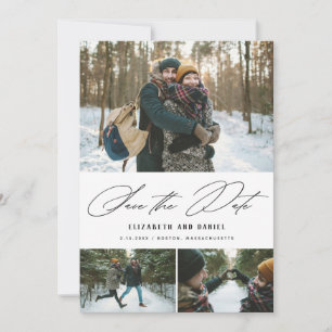 Minimalistisch script 3 Fotocollage bewaart de dat