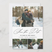 Minimalistisch script 3 Fotocollage bewaart de dat (Voorkant)