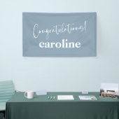 Minimalistisch script aangepaste felicitaties Stof Spandoek (Beurs)