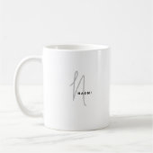 Minimalistisch script | Aangepaste monogram en naa Koffiemok (Links)