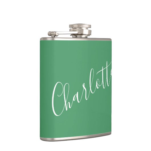 Minimalistisch script - Aangepaste naam Kelly Gree Heupfles (Rechts)