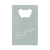 Minimalistisch script - Aangepaste naam usty Blue Creditkaart Flessenopener (Achterkant)