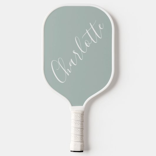 Minimalistisch script - Aangepaste naam usty Blue Pickleball Paddle (Achterkant)