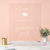 Minimalistisch Script-afstudeerpartijteken Acryl Bord (Huwelijk)