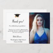 Minimalistisch Script-afstuderen - dank u uw beric Bedankkaart (Voorkant / Achterkant)