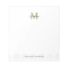 Minimalistisch script Anahaw laat gouden monogram  Notitieblok