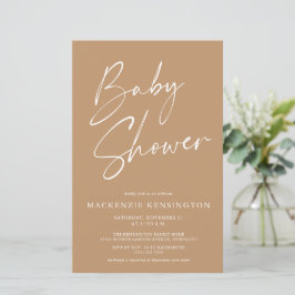 Minimalistisch script Baby shower budgettaire aard