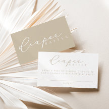 Minimalistisch Script Baby shower Luier Raffle Kaa