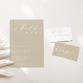 Minimalistisch Script Baby shower Luier Raffle Kaa Plaatskaartje
