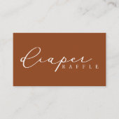 Minimalistisch Script Baby shower Luier Raffle Kaa Plaatskaartje (Voorkant)