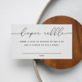 Minimalistisch script Baby shower Luier Raffle tic Informatiekaartje