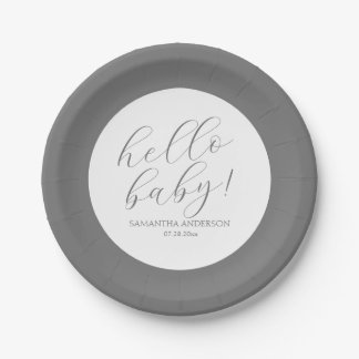 Minimalistisch Script-Baby shower Papieren Bordje