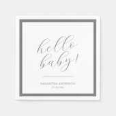 Minimalistisch Script-Baby shower Servet (Voorkant)