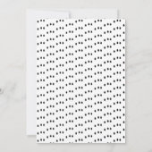 Minimalistisch script Baby shower Sprinkle Black W Kaart (Achterkant)