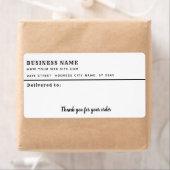 Minimalistisch script bedankt uw zakelijk mailingl etiket (Insitu)