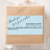 Minimalistisch script bedankt uw zakelijk mailingl etiket (Insitu)