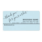 Minimalistisch script bedankt uw zakelijk mailingl etiket (Voorkant)