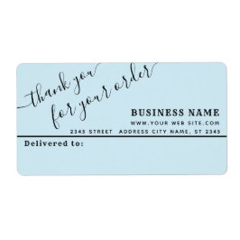 Minimalistisch script bedankt uw zakelijk mailingl etiket