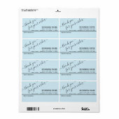 Minimalistisch script bedankt uw zakelijk mailingl etiket (Full Sheet)