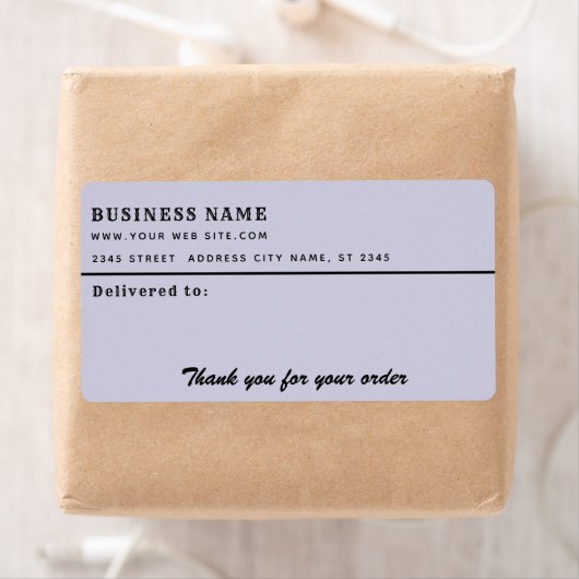 Minimalistisch script bedankt uw zakelijk mailingl etiket (Insitu)